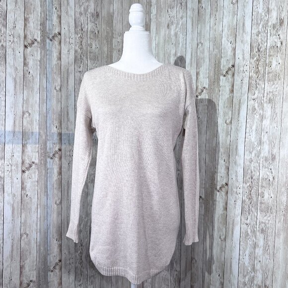 Old Navy Sweaters - Women's Old Navy Long Sleeve Sweater | Beige | Boat Neck Top | Size Small